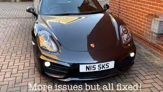 Fixing porsche cayman 981 s issues.