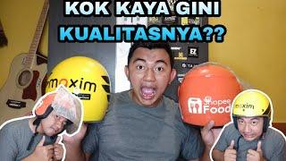 REVIEW HELM OJOL MAXIM VS SHOPEE FOOD - TERNYATA BEGINI KUALITASNYA