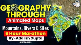 Understand Indian Geography through 2D Animation  Mountains Rivers Dams National Parks  UPSC GS
