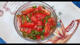 Помидоры по - корейски за минуту. Tomatoes in Korean for a minute. Язык проглотите