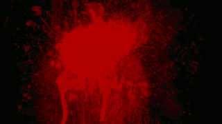 Blood Spatter Splatter on Screen  Wall  Green Screen & Black Background