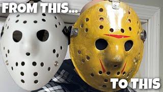 How To Make A Jason Mask From A Cheap Blank Friday the 13th part 8 Movie Accurate DYI