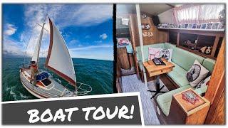 Boat Tour - Buy SMALL Sail BIG - Our Tiny 28ft SailBoat - Chasing Currents