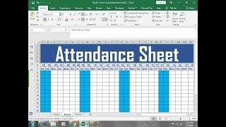 How TO Make Full Automate Attendance sheet in Advance Excel Hindi