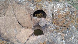 کشف گوردخمه صخره ای پلمپ شده دوران ساسانی توسط شکارچی گنج#