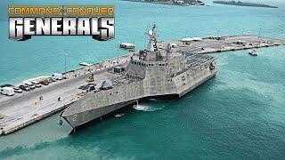 Naval USA 1 vs 3 Naval China MOD LIGHT OF FIVE STARS C&C Generals Zero Hour