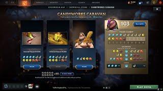 DOTA 2  40 Candy Caravan Re Rolls  Hunt for Arcana