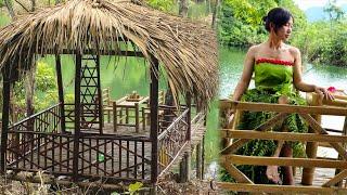 Building a bamboo house for fishing and relaxing - off the grid - my new project - Lý Thị Hoa