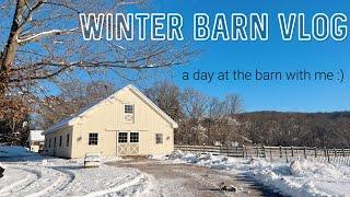 WINTER BARN VLOG • Come Hang at the Barn with Me  Chores Riding my OTTB + Prepping for Snow