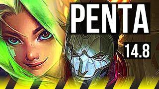 ZERI & Zilean vs JHIN & Janna ADC  Penta 7k comeback 65% winrate Legendary  KR Master  14.8