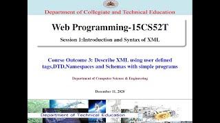 Web Programming-Unit 3-Lesson 1-Introduction and Syntax of XMLPart 2