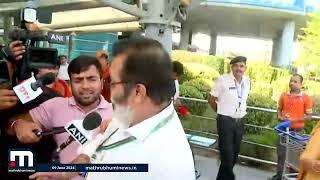 സുരേഷ് ഗോപി ഡല്‍ഹി എയര്‍പ്പോര്‍ട്ടില്‍  Suresh Gopi  Delhi Airport