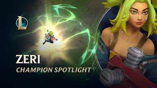 Zeri Champion Spotlight  Gameplay - League of Legends