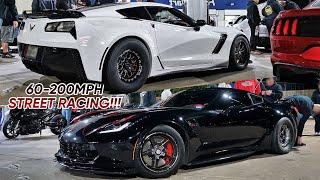 1100+HP Corvettes go STREET RACING + Turbo Mustang S1000RR 900HP ZL1 & MORE