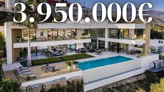 Inside A 3.950.000€ NEW MODERN VILLA With Unbelievable Sea Views  La Alqueria Benahavis Marbella