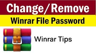 How To Remove Password From Winrar File  How to Remove Password from RAR  RAR Password Unlocker