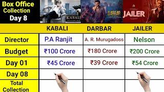 Kabali vs Darbar vs Jailer Movie Day 8 Box Office Collection  Jailer Movie Box Office Collection