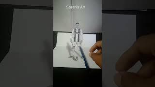 3D Cristiano Ronaldo drawing  Sorens Art #cristianoronaldo #drawing #sjram #shorts #fifa22