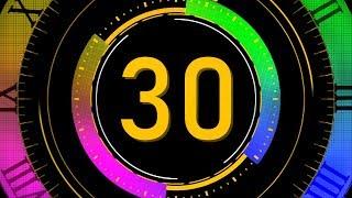 COUNTDOWN TIMER  v 679  30 sec with sound music effects 4K