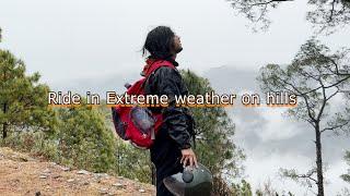 Riding Naukuchiatal to chhota kailash  heavy rain and wind  Uttarakhand 2023 EP2