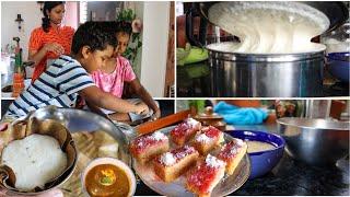 காஞ்சிபுரம் இட்லி Kutty chef cooking️ Honey cake evening snacks morning to night routine Tamil