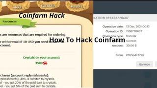 Hack Coinfarm Your Own way....how to generate free crystals for coinfarm.net  2022