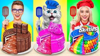 Me vs Grandma Cooking Challenge With Cat  Cake Decorating Funny Challenge by YUMMY JELLY