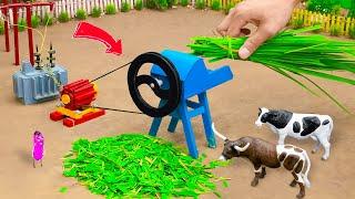 Diy mini tractor making chaff cutter machine for farm animals  Top most creative Diy mini tractor