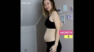 #Pregnant #belly #transformation month by #month #progress