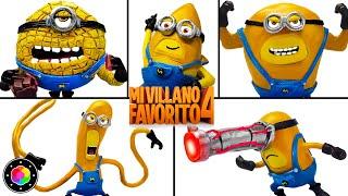 ESCULPIENDO los MEGA MINIONS  Mi Villano Favorito 4 Esculturas Plastilina  PlastiVerse