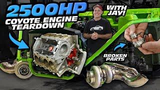 2506WHP 5.0L Coyote Engine Teardown with Jay What BROKE AFTER 50+ Runs? 6.52@212MPH