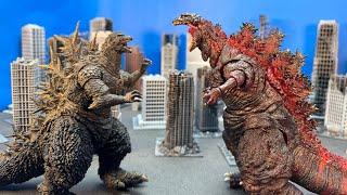 Godzilla Minus One vs Shin Godzilla  ゴジラ vs ゴジラ EPIC STOP MOTION BATTLE