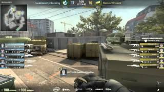 GuardiaN first TRIPLE BOOST on overpass - NAVI vs Luminosity CSGO IEM Katowice 2016 Semifinal