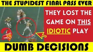 Dumb Decisions The STUPIDEST Final Pass EVER  Browns @ Buccaneers 1980