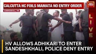 Suvendu Adhikari Prevented from Entering Sandeshkhali Despite Court Order  West Bengal News