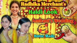 Radhika Merchants Haldi jewelleryFlower earrings making idea#diy #fashion #ambani #earrings