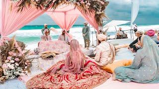 Peter & Jessica  DESTINATION WEDDING 2022  Indian Sikh Wedding Highlights  CANCUN 