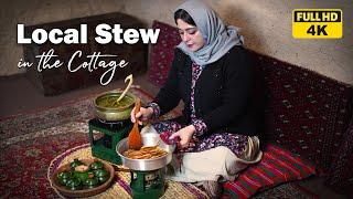 Making Local Stew in the Village Cottage  Torshe Tareh  Rural Cuisine