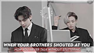 PART 1YOUR BROTHERS SHOUTED AT YOU NOW YOU NEVER TALK WITHOUT STUTTERINGTAEHYUNG X JUNGKOOK FF