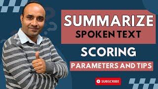 Summarize Spoken Text Scoring Parameters and Tips  SST PTE Tips and Tricks  Alfa PTE