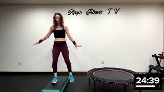 30-minute Full-body Rebounding Workout For Cardio Weights And Balance Leaps & Rebounds Rebounder
