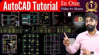 AutoCAD 2024 Tutorial For Beginners  Submission Drawing 4 Hours