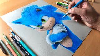 Sonic The Hedgehog Drawing - Timelapse  Artology