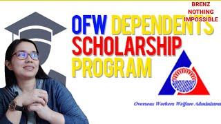 OWWA SCHOLARSHIP PROGRAMS FOR OFW AND DEPENDENTS #owwa #owwacares