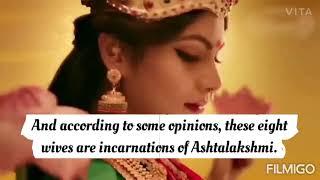 The eight wives of Lord Krishna were incarnations of which goddess in Ashtalakshmi?