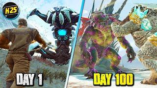 I Survived 100 Days in HARDCORE Ark Survival Evolved on EXTINCTION