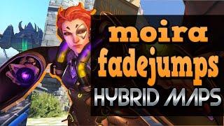35+ MOIRA FADE JUMPS on HYBRID  using the fadejump tech #4 - OVERWATCH