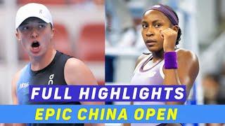 Iga Swiatek Vs Coco Gauff  • Epic China Open Explosive Tennis  China Open Tennis Elbow Gameplay