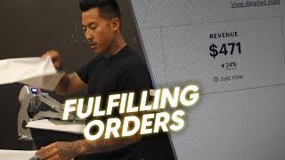 Fulfilling Etsy Orders - How I Press and Package T-Shirt Orders + How Ive Scaled to 6 Figuresyr