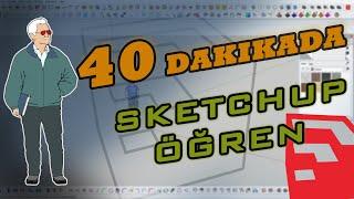 TEK VİDEODA SKETCHUP ÖĞREN VE MODELLEME YAP Temel komutlar ile modelleme yapıyoruz